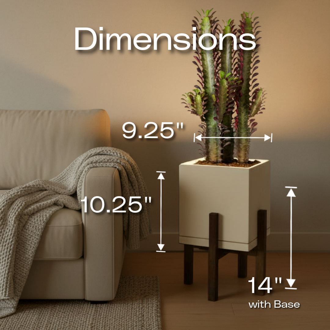 Moderne | Medium Square LED Planter